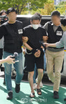 영장실질심사에 출석하는 청주 남주동 여관 방화 피의자