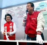 황춘자 후보 지지 호소하는 김무성 대표
