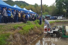 사천시, 벼 무논점파 재배교육 및 파종 연시회 가져