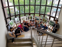 인천중구 동인천동 소묘수채화 작품 전시회 눈길 사로잡아