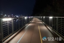 진주시, 새벼리 강변 자전거도로 조명 설치공사 완료