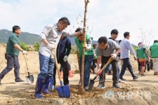 양산시민 건강숲 수목 식재 마무리