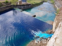 의령 리온CC, 종자파종 시약 칠곡천 무단방류