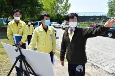 조규일 진주시장 신안동 복합스포츠 타운 조성 현장 방문 점검