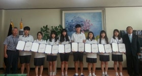 수원 숙지고생 45명, 전방부대 현지 견학