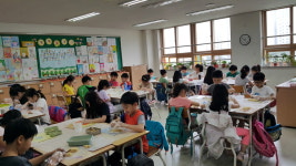 용인 신리초등학교, 우리 쌀사랑 캠페인 인절미·떡케잌 만들기 수업