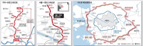 구리~포천·서울~문산·수도권 제2순환도로 2020년 개통