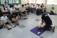 가천대, 수원 광교고서 심폐소생술 교육 실시