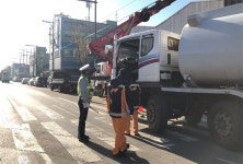 안산단원경찰서, 안산소방서와 위험물 운송차량 가두검사 실시