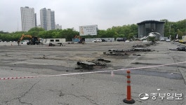 안산 화랑유원지 정부합동분향소, 철거 작업 4일까지 완료… 주차장 환원