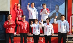 이권재 오산시장 후보, 남경필 경기지사 후보와 합동 유세