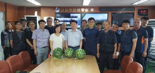 안산시 환경에너지교통국, 폭염 취약 현장 근로자 위로