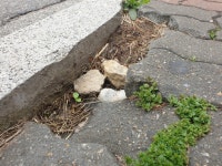 내리막길에 1년째 구멍난 보도블럭… 위험한 인천 미추홀구 재넘이길