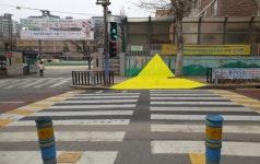 과천시, 어린이보호구역 횡단보도 옐로카펫 설치