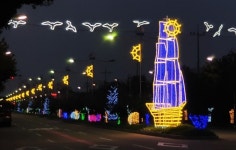 평택시, 평택항 국제여객터미널 일원에 경관조명 설치 완료