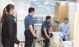 김민호 인천 미추홀경찰서장, 장기투병 공상경찰관 위문 격려