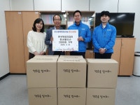 [e의정부소식] 코로나19 취약계층에 써달라... 한국위생지킴이, 송산3동 행정복지센터에 물티슈 2천개 기탁