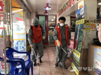 [우리 골목 생기 뿜뿜] 파주 적성전통시장 상인들, 시장 물론 적성면 일대까지 방역 나서