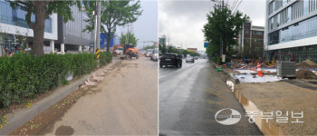 인천 주안지식산업센터 공사현장 관리 엉망…도로에 흘러내린 토사들