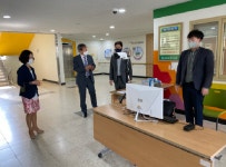 서철모 화성시장, 동탄초등학교 1·2학년 첫 등교 개학 맞아 학교 시설 점검
