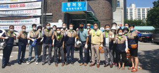 [e평택소식] 지역사회를 위해 할 수 있는 일 있다면… 통복동 주민자치위원회 방역활동