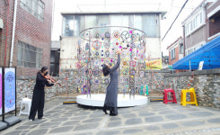 성남 태평공공예술창작소 태평동 양말목 이야기 전시 진행