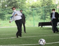 풋살장·족구장 인조잔디 조성…안양시, 박달동 친목마을 생활체육시설 개장