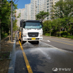 광주시 광남2동, 살수차 운영으로 폭염 이긴다
