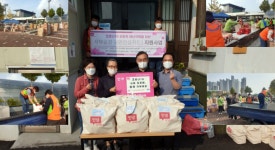 인천 동구자원봉사센터, 관내 취약계층 가정에 방역 및 식료품 키트 전달
