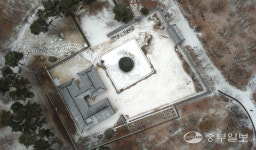 [중부포토] 눈 쌓인 송도 미추홀공원 다례원