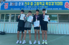 덕정중, 춘계중·고등학교육상경기 남중부 1천600m 계주 정상...창단 첫 우승