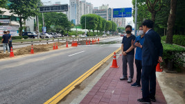 하은호 군포시장, 산본2동 상수도관 파손 사고 현장 방문해 수습 지휘