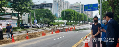 군포 한전 배전관로 공사 도중 상수도 파손 사고 발생… 주민들 큰 불편 겪어