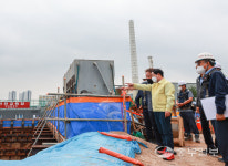 남양주시 주광덕 시장, 별내동 창고 시설 골프 연습장 조성 부지 현장 점검