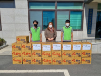 ㈜제이비씨 백령도 발전소, 저소득 가구 위한 식품 기탁