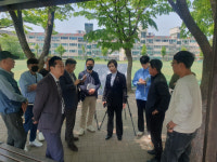 황미상 용인시의원, 둔전체육공원 시설개선공사 현장실사