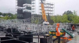 하남 미사경정공원서 무대구조물 붕괴…작업자 6명 중경상