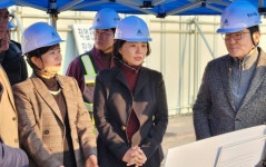 민현주 국민의힘 연수을 예비후보, 아암대로 지하차도 건설공사 현장 점검