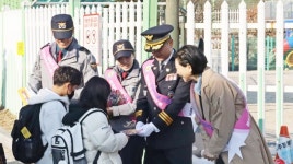 여주경찰서, 세종초등학교 앞서 학교폭력 예방 캠페인 전개