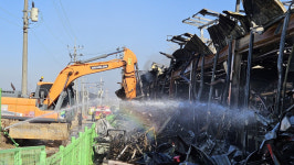 [종합] 평택 병아리 부화장 화재 4시간 반만에 초진…20만 마리 폐사