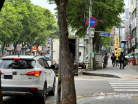 보행자 위험 인천 남동구 담방마을 불법주정차 단속 역부족