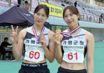 가평군청 김소은, 전국육상경기선수권 여자부 3관왕 질주