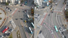 수원팔달경찰서, 상습정체·사고 사거리 교통환경 개선