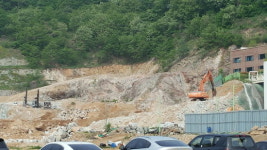 아산 공사현장서 불법 암석반출 기승