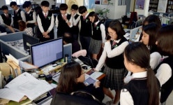 청주용성중학교 기자 진로체험