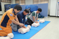 영동소방서, 공공비정규노동조합원 대상 심폐소생술 교육