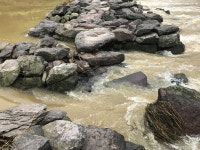 진천 농다리 유실 응급 복구