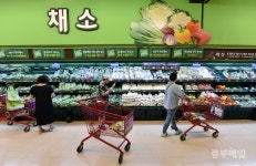 채소·외식물가 상승 전기·수도세 하락
