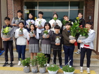 영동 정수중, 1학생 1화분 예쁜 교실 가꾸기