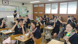 천안서여중 무색페트병 사용 약속해요